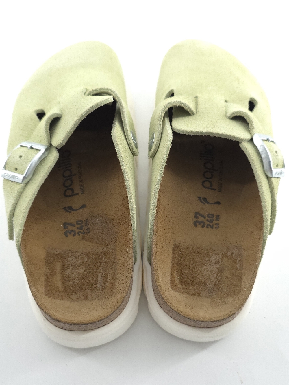 Papillio by Birkenstock Light Green Suede Clog Mule Comfort Shoes Women Size 6 - Picture 6 of 7